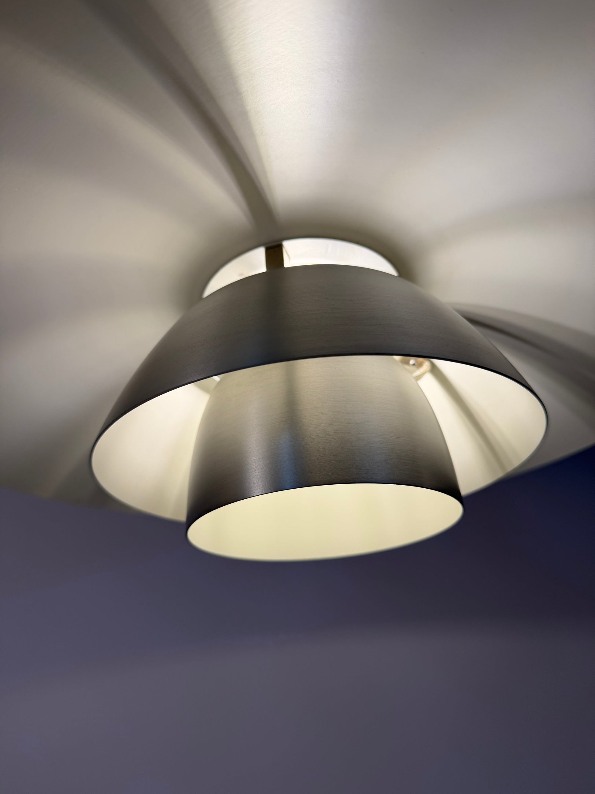 Lamellenlampe PH4/3 silber gebürstet von Poul Henningsen für Louis Poulsen