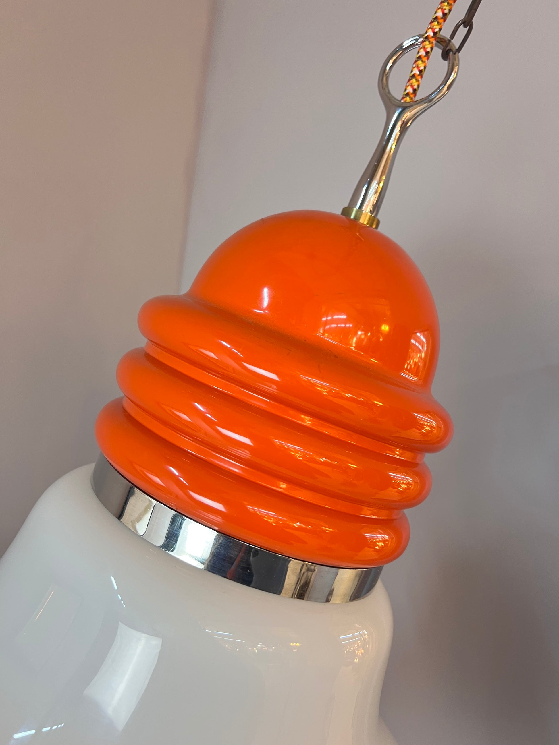 Hängelampe orange weiß von Tronconi