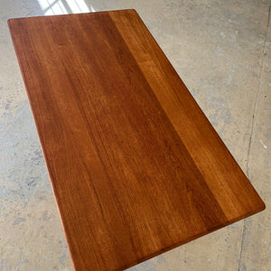 Esstisch / Schreibtisch Teak mit neuem Chromgestell von O. D. Møbler