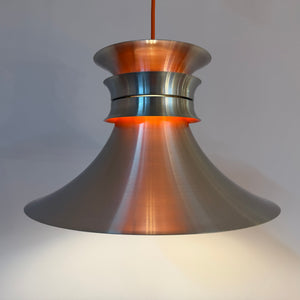 Hängelampe silber orange aus Dänemark