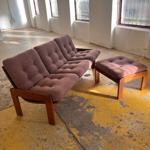 Set: Sofa mit Hocker mauve von Yngve Ekström für Swedese