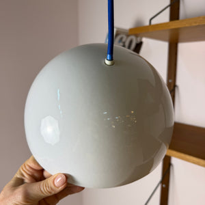 Hängelampe Flowerpot weiß Emaille von Verner Panton für Louis Poulsen