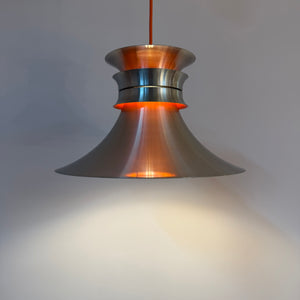 Hängelampe silber orange aus Dänemark
