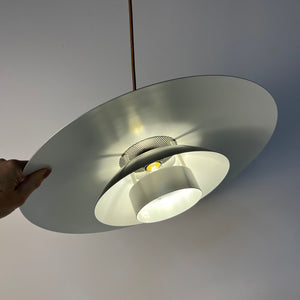 Große Lamellenlampe Leto silber kupfer von Top Lamper