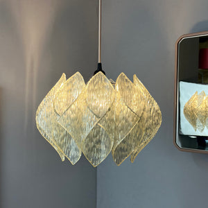 Hängelampe Lucite Eisglas von Marbach Leuchten