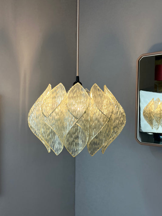 Hängelampe Lucite Eisglas von Marbach Leuchten