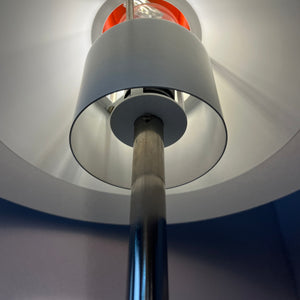 Tischlampe Trapez weiß orange von Christian Hvidt für Nordisk Solar