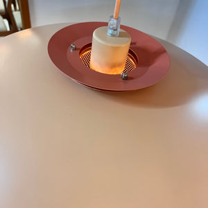 Lamellenlampe neu lackiert orange rot aus Dänemark