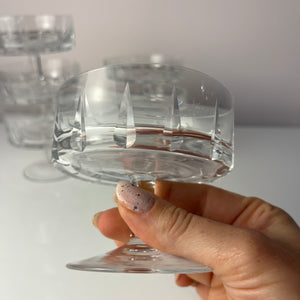Set: 6x Champagnerschale Kristallglas