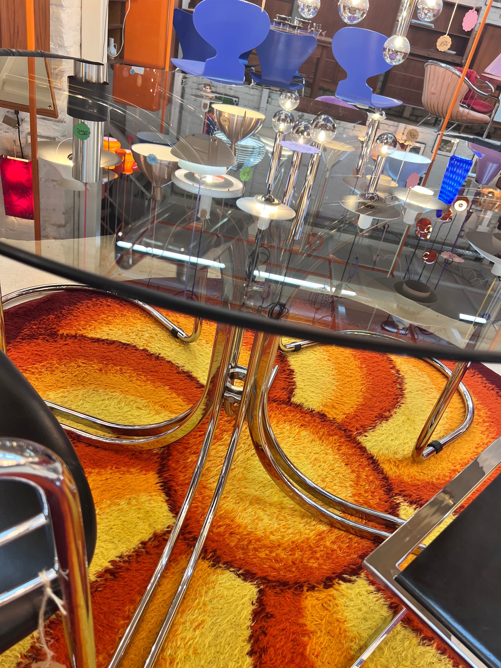 Esstisch Glas Chrom
