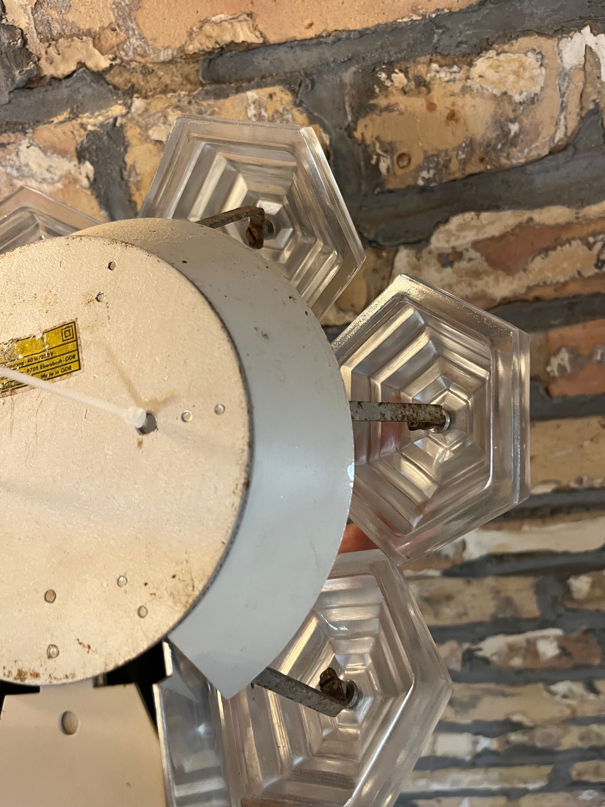 Wandlampe Eiskristall von VEB Kristallleuchtenbau Ebersbach