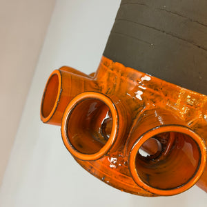 Hängelampe orange braun Keramik