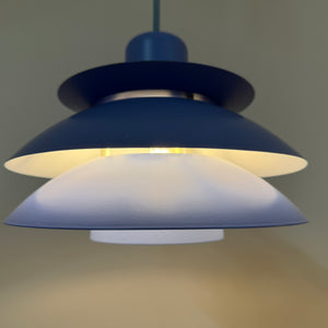 Lamellenlampe Typ 776 hellblau von Horn
