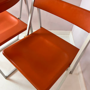 Klappstuhl orange silber von Interlübke