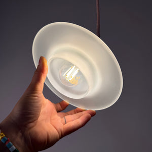 Hängelampe Milchglas aus Dänemark