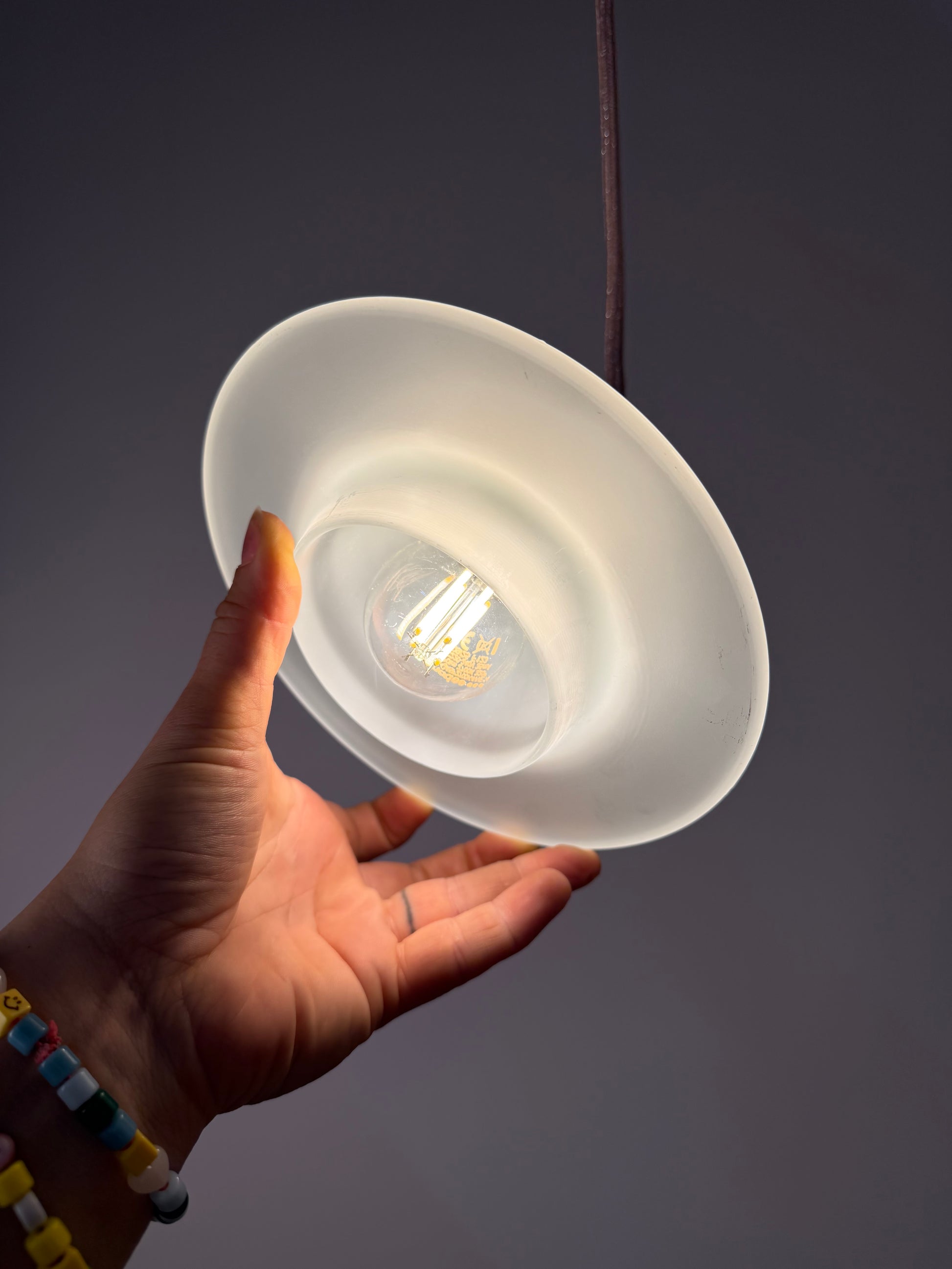Hängelampe Milchglas aus Dänemark