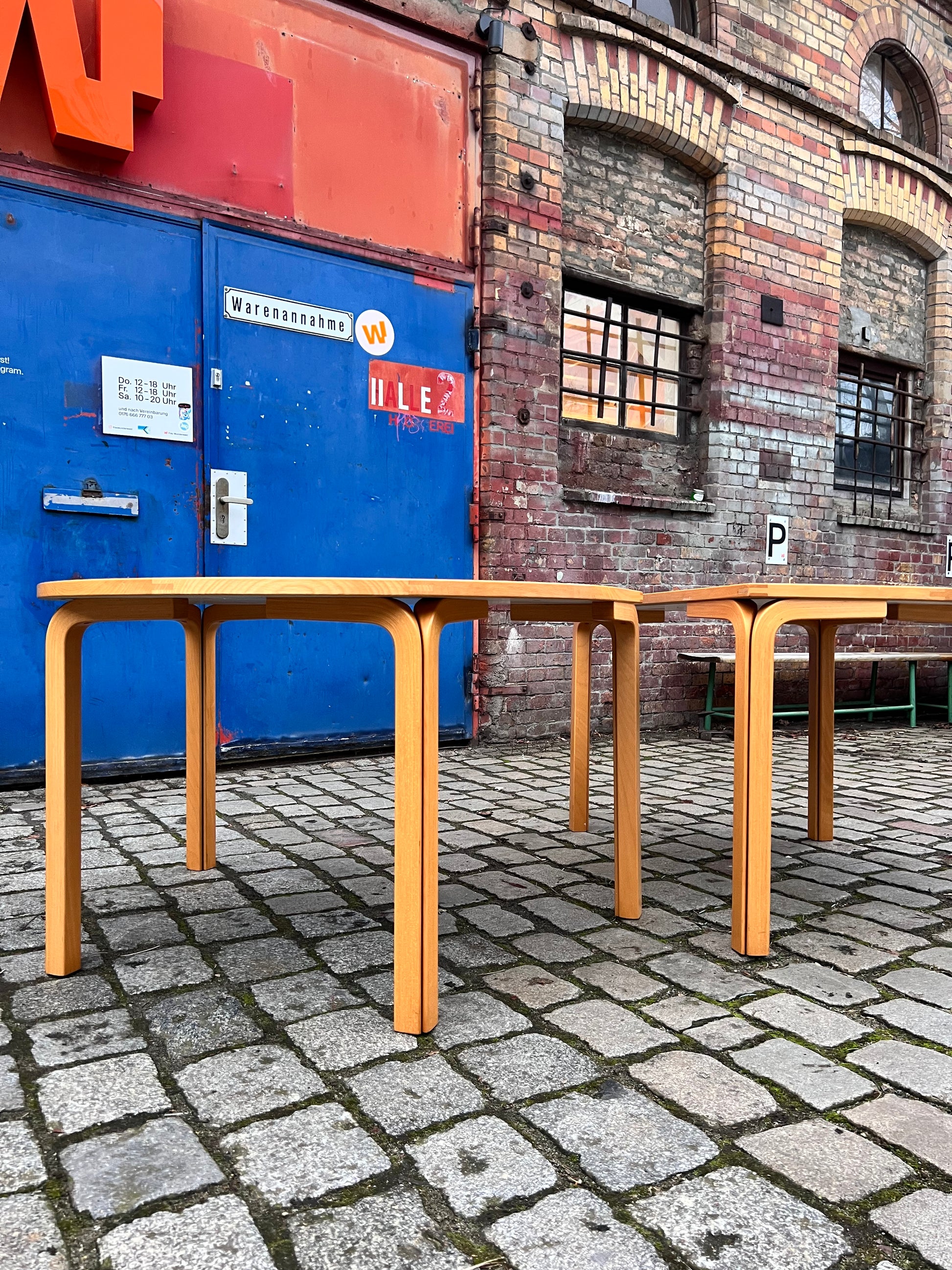 Halbrunder Esstisch grau Buche von Rud Thygesen & Johnny Sørensen für Farstrup