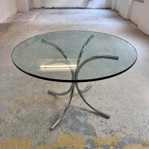 Runder Esstisch Glas & Chrom