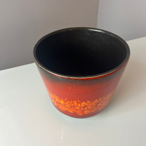 Blumentopf Fat Lava orange rot