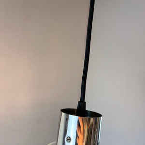 Hängelampe Glas Chrom von Glashütte Limburg