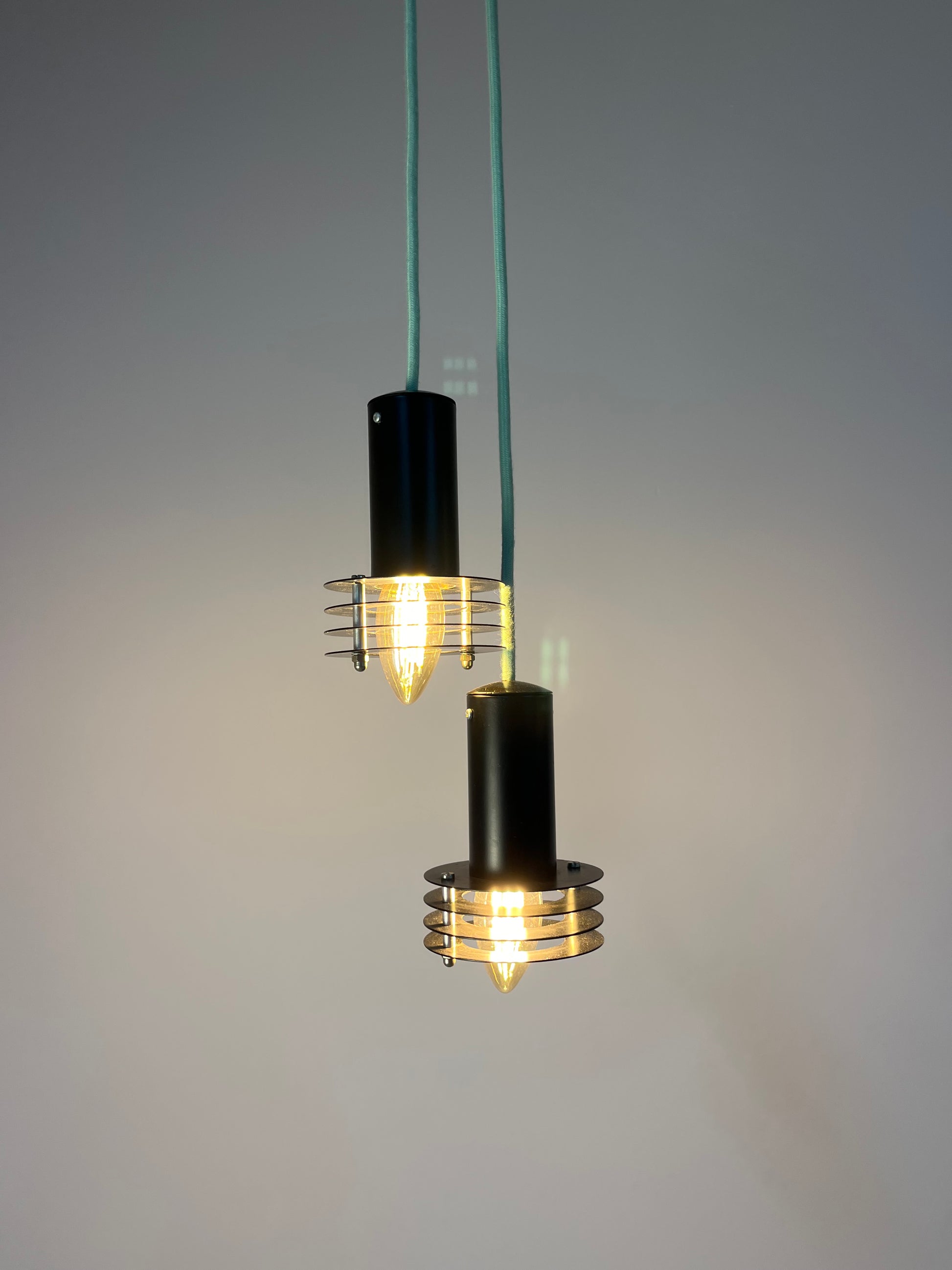 Set: 2x Lamellenlampe schwarz aus Dänemark