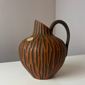 Vase Model Rhodos in Ritzdekor Handarbeit von Eiwa Keramik