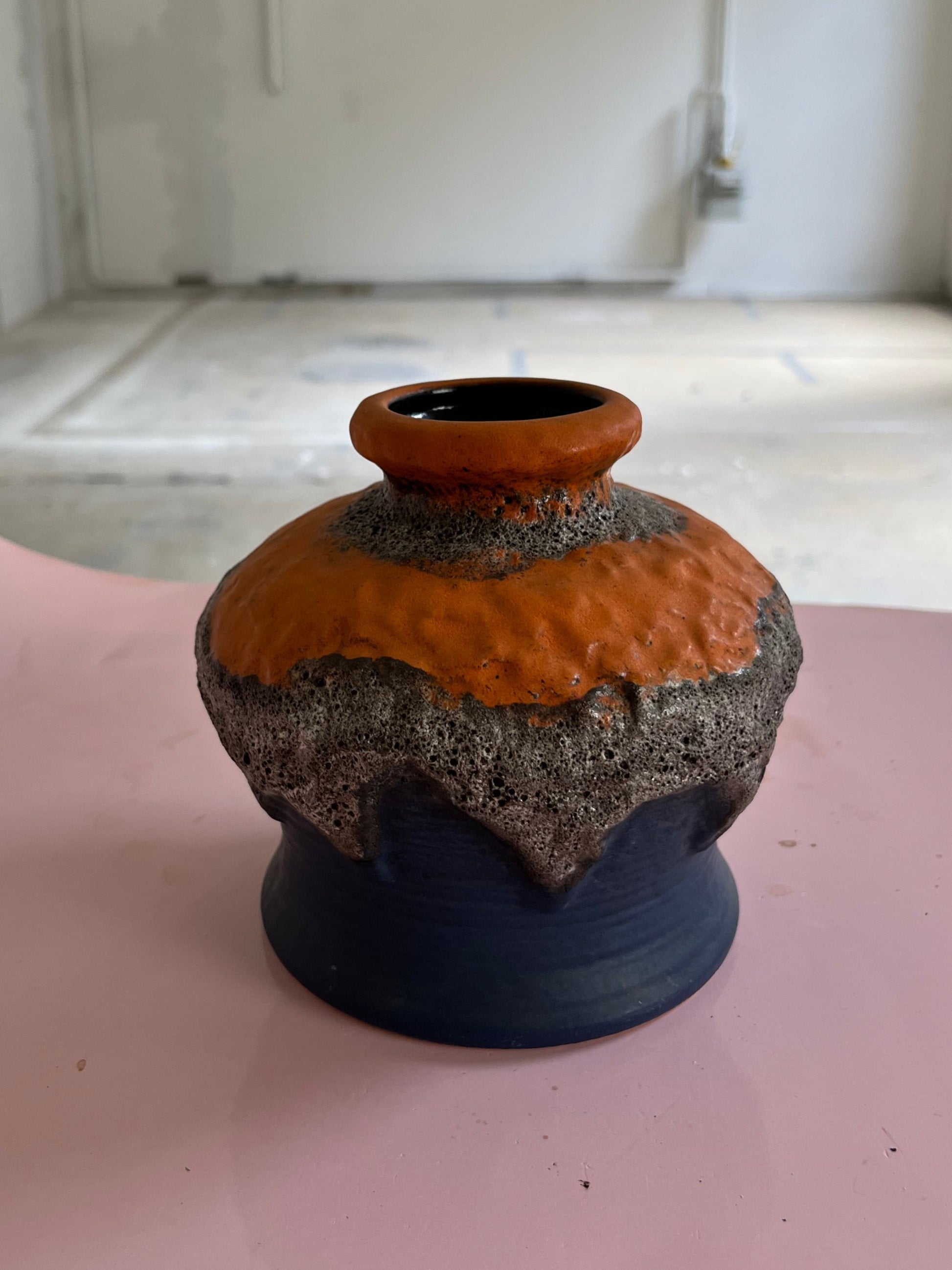 Vase 644-15 Fat Lava orange blau von Dümler & Breiden