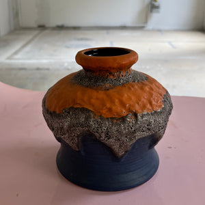 Vase 644-15 Fat Lava orange blau von Dümler & Breiden