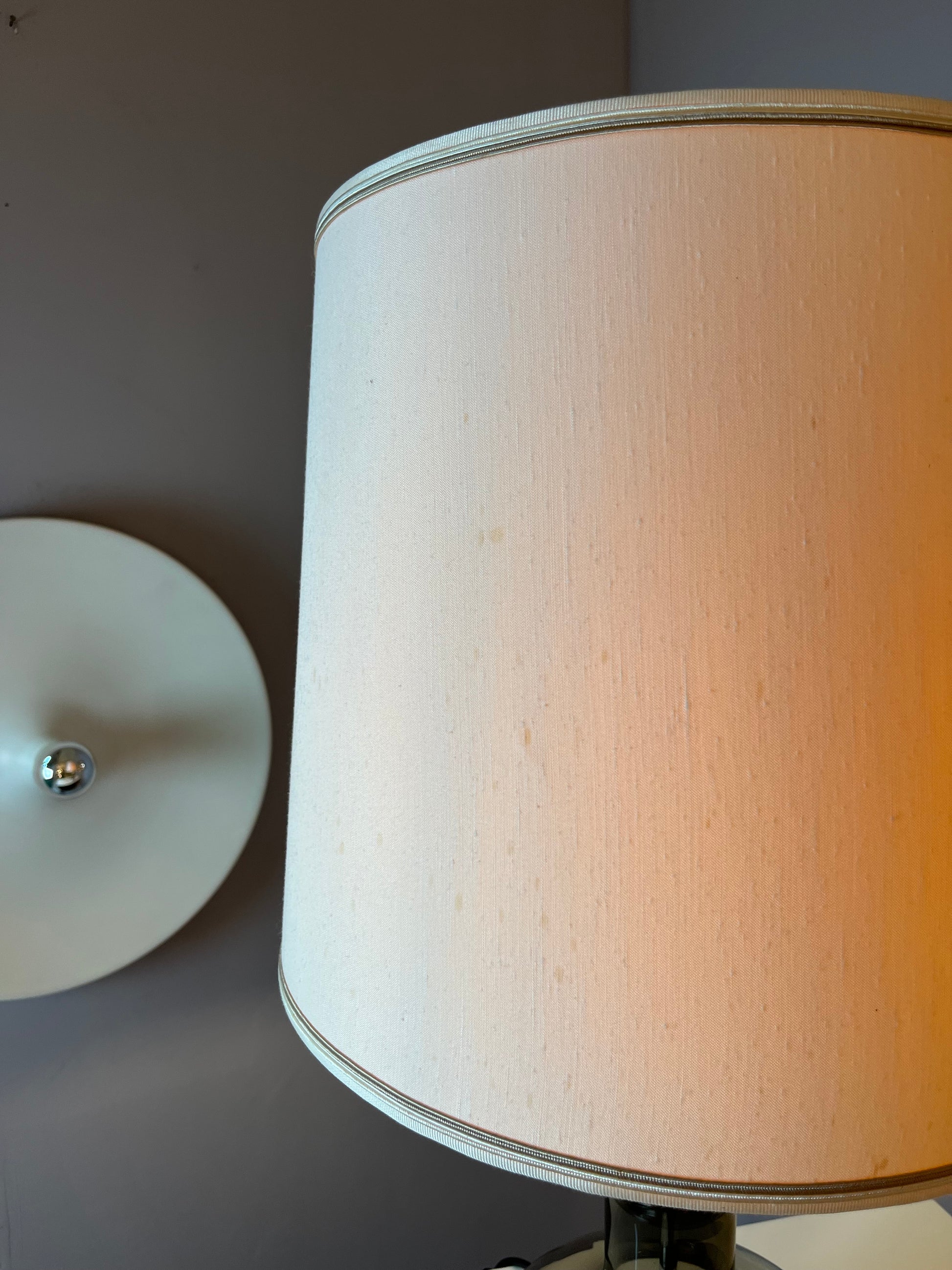 Tischlampe Rauchglas