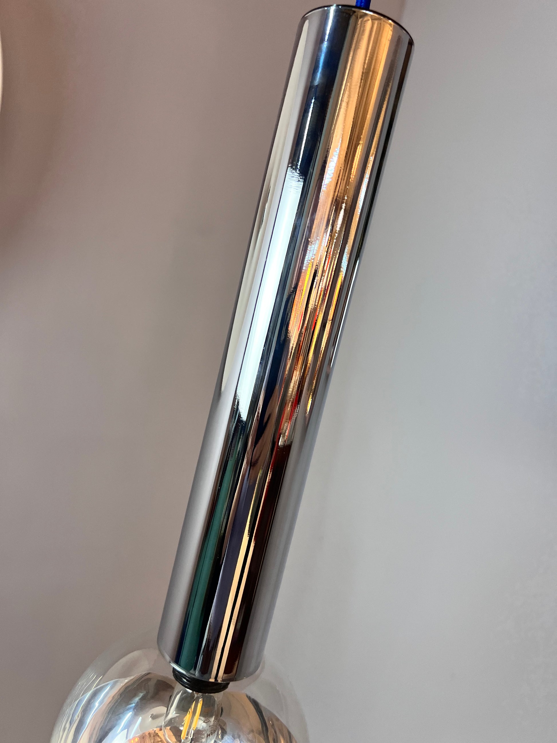 Hängelampe Big Globe Chrom 39 cm von Motoko Ishii für STAFF