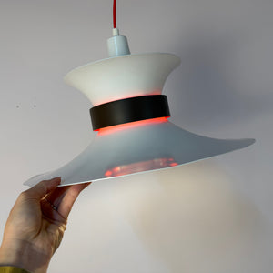 Lamellenlampe weiß schwarz von Bent Nordsted für Lyskaer Belysning
