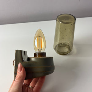 Wandlampe Modell 6080 Rauchglas von Sigvard Bernadotte für Ifö