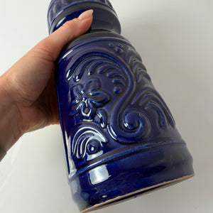 Vase 122-24 blau von VEB Gräfenroda