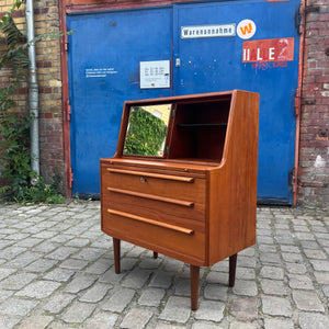 Sekretär Teak mit Spiegel aus Dänemark