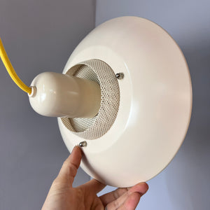Lamellenlampe neu lackiert gelb creme