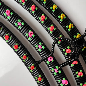 Set: 4x Kleiderbügel schwarz floral