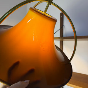 Hängelampe Modell Single braun orange von Jo Hammerborg für Fog & Mørup