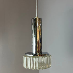 Pendelleuchte Modell P105 Klarglas Chrom von STAFF