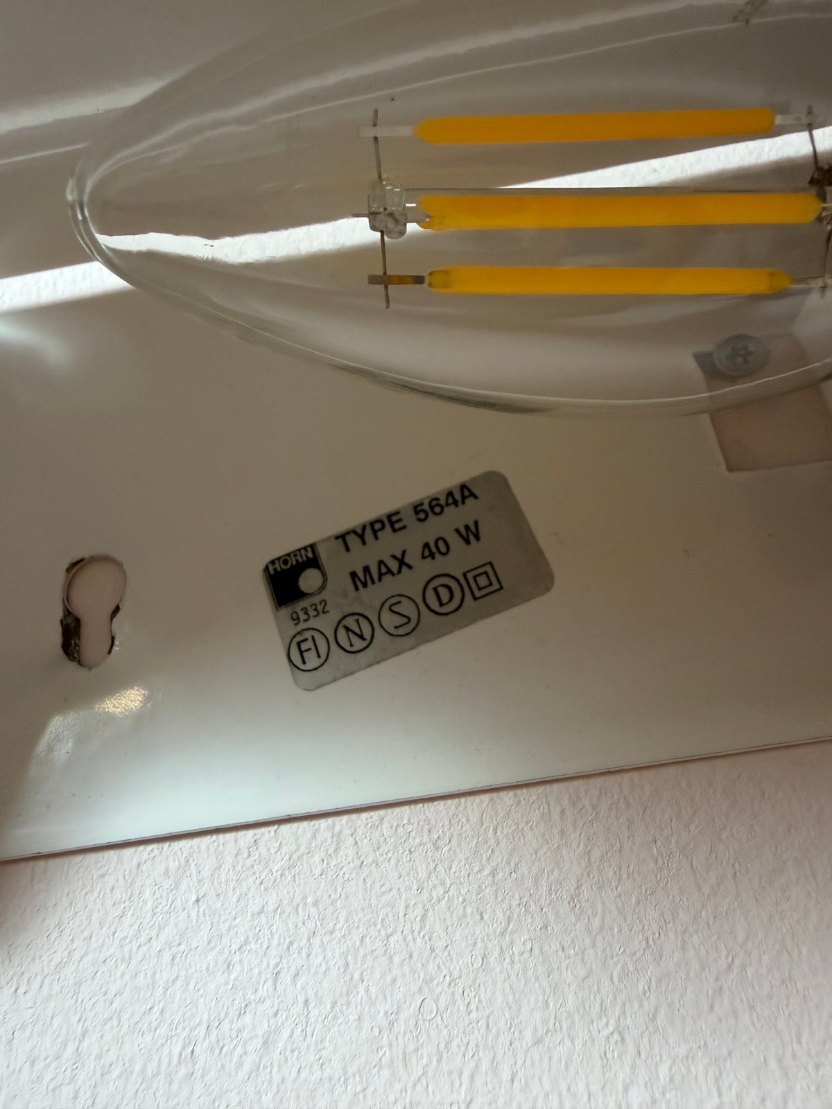 Wandlampe Typ 564A weiß von HORN