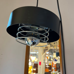Hängelampe schwarz Chrom mit Gitter
