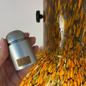 Hängelampe orange Millefioriglas von Peill & Putzler