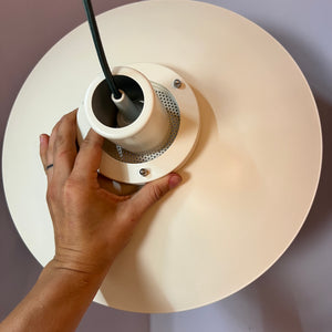 Lamellenlampe Dänemark cremeweiss