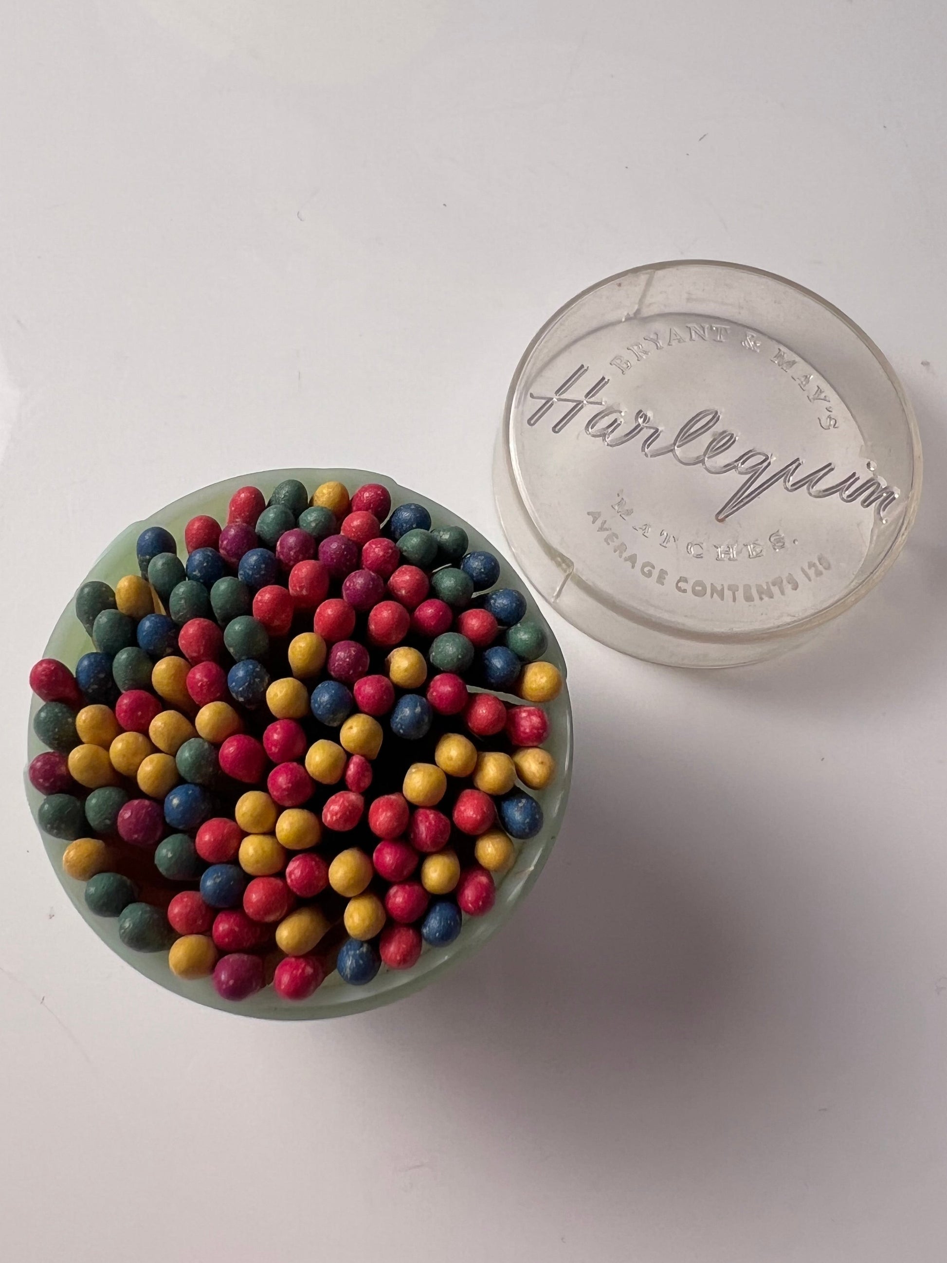 Vintage Streichhölzer Bryani & May‘s „Harlequin“