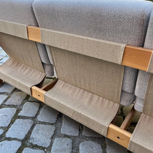 3-Sitzer Sofa beige grau Safari Style