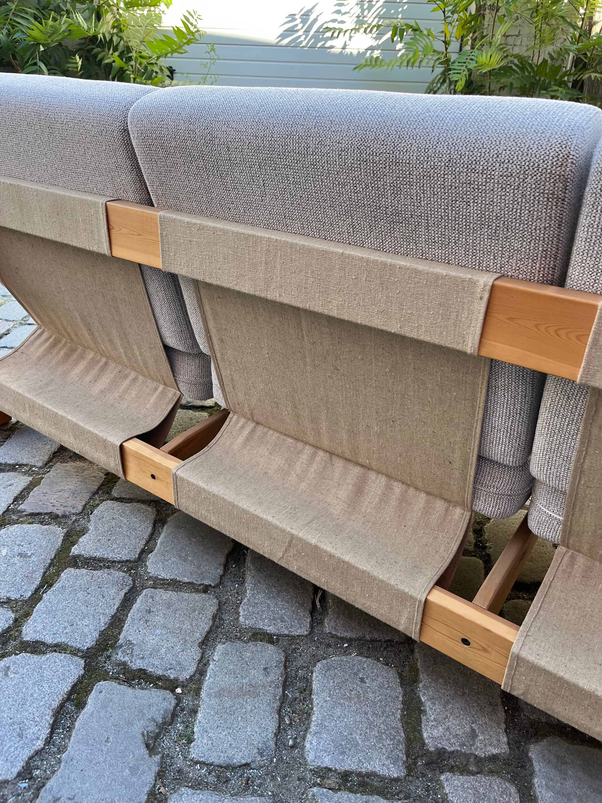 3-Sitzer Sofa beige grau Safari Style