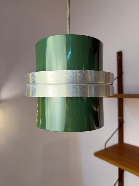 Hängelampe grün silber aus Dänemark