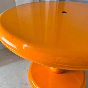 Runder Couchtisch gelb Kunststoff von Peter Ghyczy