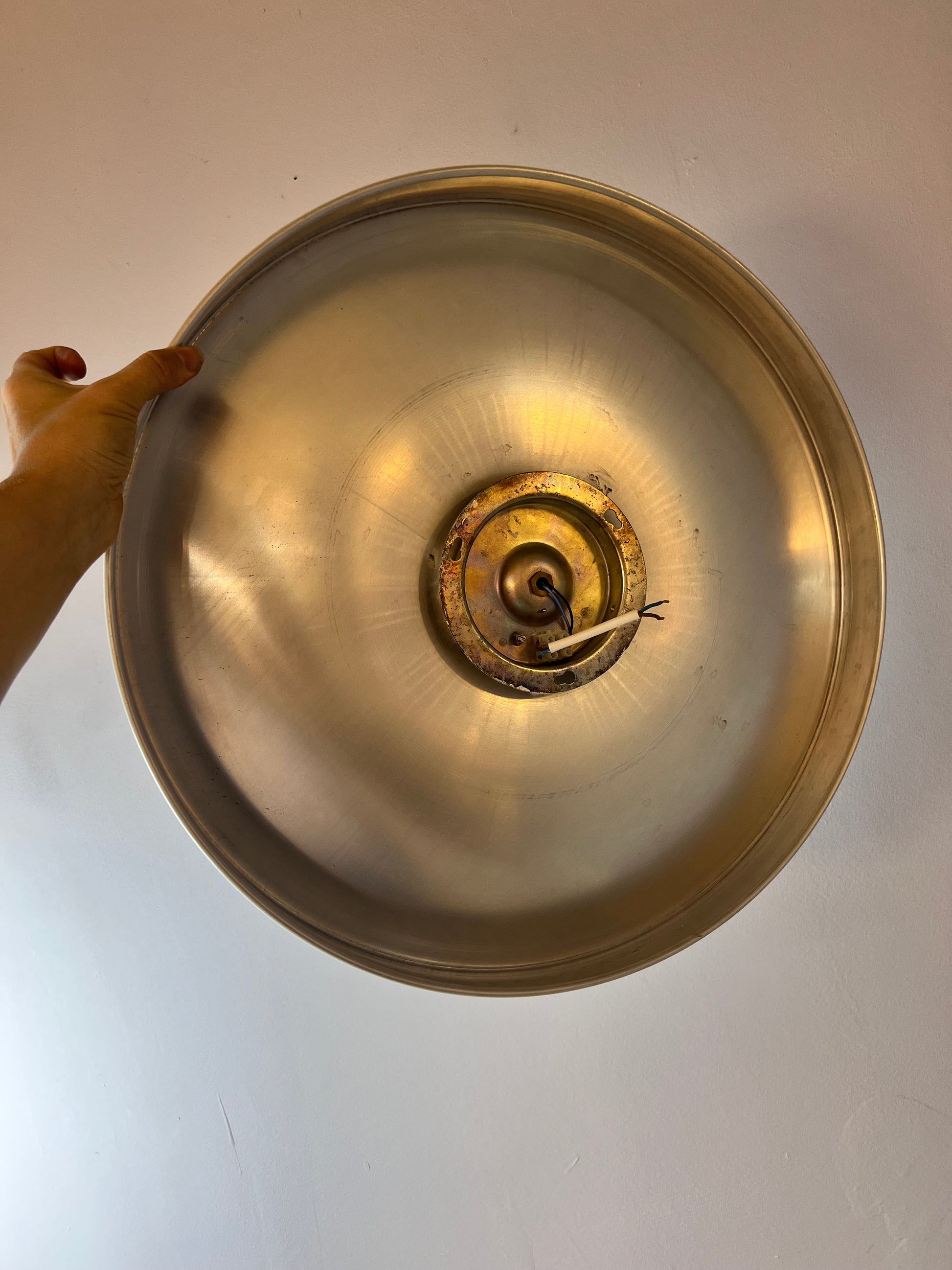 Wandlampe Diskus 50 cm weiß von Charlotte Perriand für Honsel