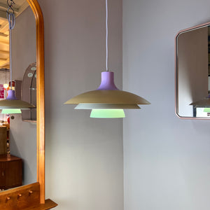 Lamellenlampe neu lackiert lila mint