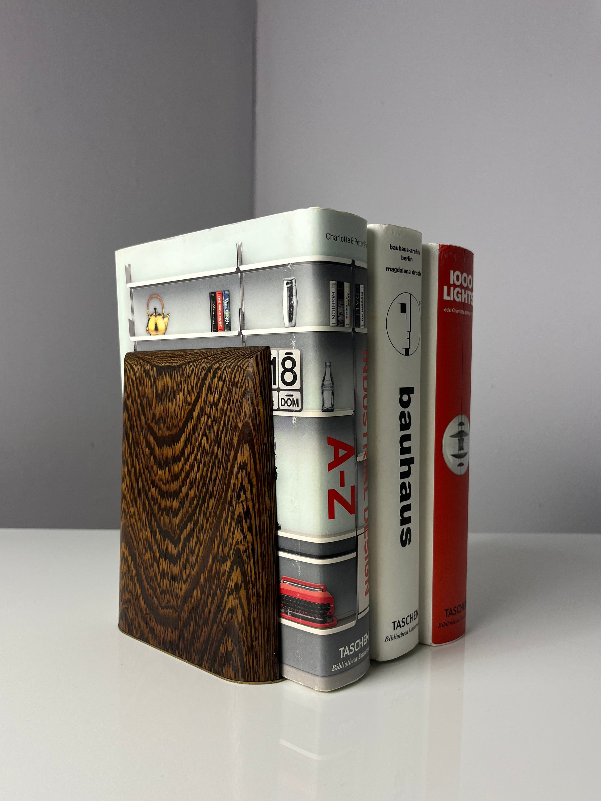 Set: 2x eckige Buchstütze Palisander